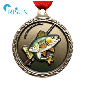 Médailles de trophée de pêche personnalisées sur mesure, fabriquées en usine, pour les compétitions de pêche, les pêcheurs, les médailles de pêche, les médailles de <span class=keywords><strong>canne</strong></span> à pêche, les médailles de poisson - Product Image 3