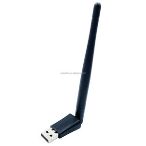 Adaptador USB WiFi inalámbrico 802.11N/B/G de 150Mbps con chipset MT 7601 y antena para computadoras y receptor de satélite - Product Image 1