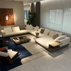 Italiaans Design Appartement Sofa Set Meubels Luxe Modern Design Stof Hoek Woonkamer Banken