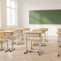 Table et chaise d'étude pas chères, ensemble de bureau et chaise réglables pour les élèves