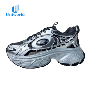 Uniworld Indonesia OEM - Women's Metallic Dad Sneakers, Trendy Platform Shoes, Streetwear Fashion Footwear for Urban Style - Product Image 2