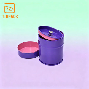 Lata de té con tapa doble impresa personalizada, lata de Matcha de 30g de grado alimenticio, lata redonda pequeña con tapa interior - Product Image 3