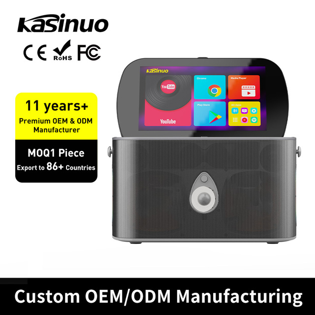 2025 New Product Karaoke Machine Dual 4'' Woofer 60W Portable  Speaker W/11.6 Inch IPS Display Screen