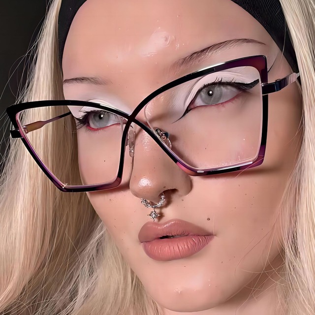 2025 New Arrival Fashion Oversized Big Frame Sunglasses Retro Metal Frame Sunglasses