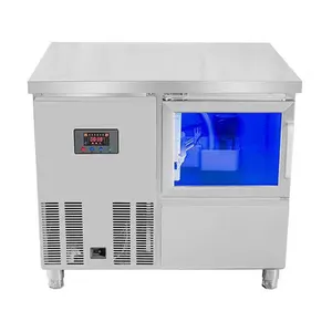 Stainless Steel Under Counter Bar Table Cube Ice Maker Makings Machine For Restaurant Drinking