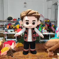 Costume de mascotte Cool Boy personnalisé |   Costume de Mascotte Gonflable 3D en Peluche à Poils Pointus pour Promotion de Marque