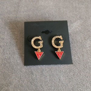 Pendientes de Cristal de Alta Calidad con Forma de Signo de Interrogación, Pendientes Triangulares de Moda para Fiesta - Product Image 1