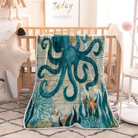 Panneau personnalisé sublimation personnaliser animaux couvertures couverture 3d numérique imprimé photo designer tortue dauphin couverture