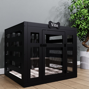 JUNJI özelleştirilmiş lüks masif ağaç kapalı evrensel yıkanabilir kedi kafesi oyuncak köpek kulübesi köpek evi - Product Image 3