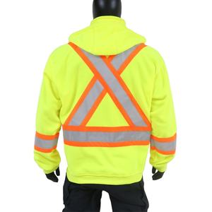 सुरक्षा बनियान हाय विज़ काम उच्च दिखाई पैच जेब के साथ सुरक्षा गार्ड चिंतनशील स्ट्राइपिंग सुरक्षात्मक बनियान - Product Image 5