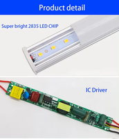 Lampu LED Driver Tube Tipis Terintegrasi T5 T8 T10 Casing Plastik Tanpa Isolasi Driver Arus Konstan 4 Lampu Sorot Lampu Jalan
