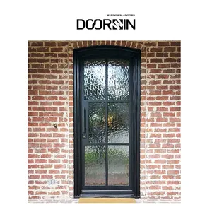 Doorwin Manufacturer Modern Double Exterior/interior Grill Door Designs Glass Wrought Iron Door