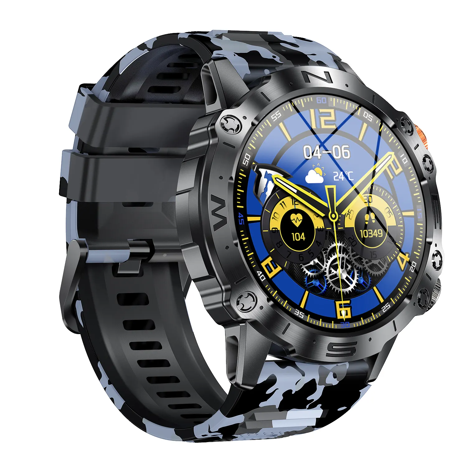 K59 Pro jam tangan pintar pria, jam tangan pintar olahraga luar ruangan panggilan BT untuk iOS Android 2024