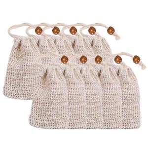 Sac à cordon réutilisable en coton biologique pour savon, pochette de rangement en maille pour savon naturel - Product Image 2