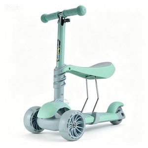 Patinete Infantil de Tres Ruedas Multiusos, 5 Modos de Transformación, Plegado Sencillo con Asa de Arrastre Auxiliar - Product Image 4