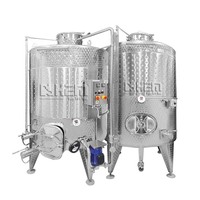 Réservoirs à bière brillante à enveloppe de refroidissement HG 2000L 2500L 20HL 30BBL pour la fabrication de bière en usine, maturation de la bière