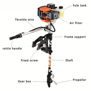 Chuyên nghiệp điện nhỏ <span class=keywords><strong>2</strong></span> đột quỵ động cơ phía ngoài 52cc thuyền động cơ - Product Image 5