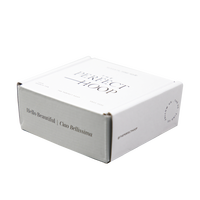 Boîte en carton blanc en gros, carton d'expédition uni pour bijoux et boucles d'oreilles avec couvercle intérieur imprimé, emballage cadeau pour accessoires de mode