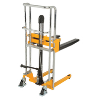 400Kg Draagbare Handmatige Platform Vork Lift Hydraulische Hand Stacker Voetpedaal Hand Hydraulische Lifting Vork Stacker