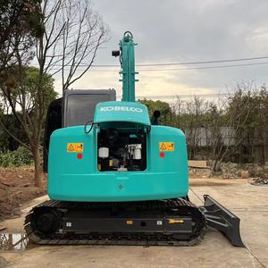 Excavatrice sur chenilles Kobelco SK75 pour travaux de terrassement, d'aménagement paysager et d'utilité publique, excavatrice hydraulique compacte - Product Image 6