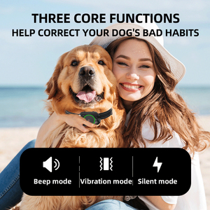 Nouveau collier de dressage pour chien à distance, anti-aboiement, à vibrations, étanche, rechargeable, IP67, autonomie de 7 à 15 jours, entraîneur intelligent pour animaux de compagnie - Product Image 4