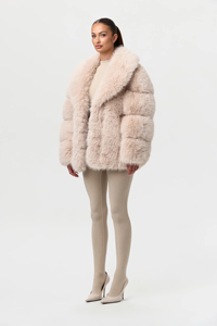 Sahte vizon Pelted <span class=keywords><strong>Coat</strong></span> Modern moda artı boyutu kabarık güz sıcak Trendy Faux kış bayanlar siyah mavi kadın <span class=keywords><strong>Coat</strong></span> - Product Image 4