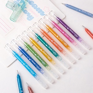 Set di 12 Penne Gel Glitterate KAIX per Disegno Scintillante e Colorazione, Penne Metalliche Lucide da 1.0mm per Scrapbooking e Journaling Fai-da-Te - Product Image 6