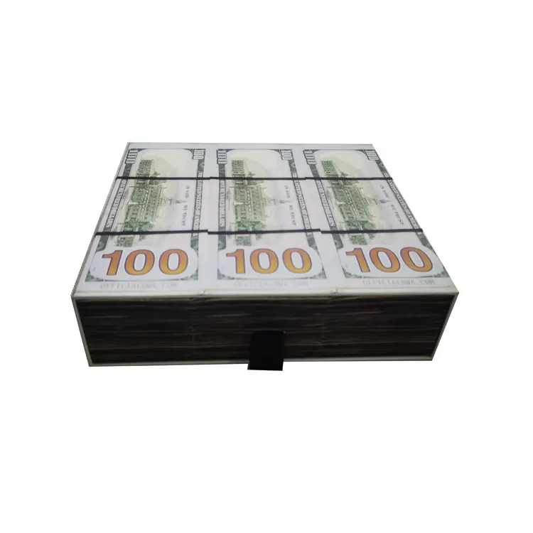 wholesale custom US money dollar two pieces box reusable paperboard top and bottom box