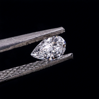 Diamant de laboratoire en forme de poire, couleur D, certifié IGI, CVD HPHT, pierre en vrac, clarté VVS, origine CN, bague personnalisée
