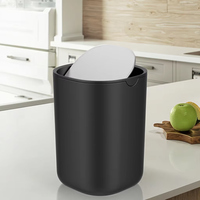 Tempat Sampah meja logam 1.5 liter warna-warni kustom tempat sampah meja mini