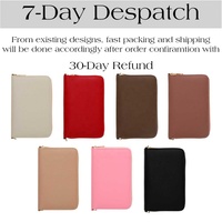 Hongbo meilleur vendeur 7 couleurs en cuir véritable A6 Zippy classeur planificateur portefeuille doux Litchi journal spirale à feuilles mobiles pour l'école de noël