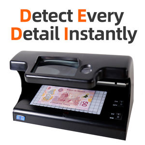 Máquina Verificadora de Notas de Alta Qualidade DC-109A1B <span class=keywords><strong>Detector</strong></span> de Dinheiro Portátil Lâmpada <span class=keywords><strong>UV</strong></span> Lente de Aumento 10x Certificado CE - Product Image 3