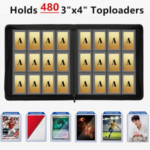 ขายดีบอร์ดเกมสโตร์3 "<span class=keywords><strong>x</strong></span> 4" ปกติ Toploader <span class=keywords><strong>หนัง</strong></span> PU 12กระเป๋าเครื่องผูกด้านบนโหลดเดอร์อัลบั้มการ์ด - Product Image 3