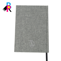 Diario de lino de tapa dura B6 personalizado OEM de moda para marca de diarios de viaje premium, regalo promocional de alta gama con grabado láser