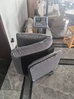 Silla lunar ajustable de 3 velocidades, silla de suelo plegable perezosa moderna de ocio, sofá giratorio