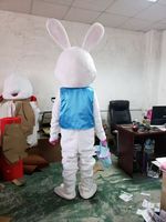 NOUVEAU Costume de mascotte de lapin de Pâques Nouveau Costume de Cosplay d'Halloween Costume de mascotte de lapin de Pâques de dessin animé pour la fête