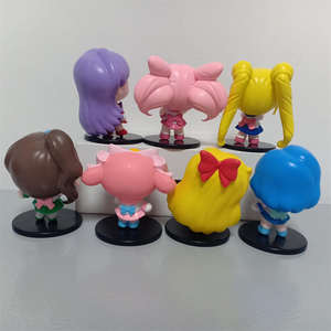 HESPER Lot de 7 figurines de collection <span class=keywords><strong>Sailor</strong></span> <span class=keywords><strong>Moon</strong></span> Runa Tsukino Usagi, 7-8 cm, en PVC, cadeau pour les fans d'anime - Product Image 3