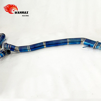 Système d'échappement entièrement en titane pour Nissan GT-R R35 (2007+), 3.8L Twin Turbo, échappement à soupapes Cat-Back avec embouts bleus/violet brûlés
