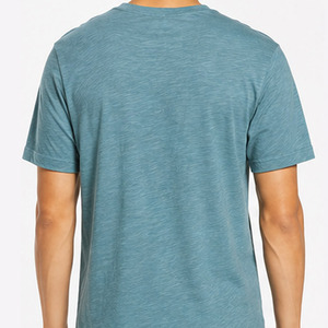 เสื้อยืด OEM พรีเมียมทรงปกติสำหรับผู้ชาย ผ้าฝ้ายลำลอง สตรีทแวร์ น้ำหนักเบา สวมใส่สบาย ระบายอากาศได้ดี - Product Image 5