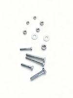 Kit de vis métriques en acier inoxydable zingué 161 pièces – Assortiment de boulons, écrous et rondelles – Petits accessoires de quincaillerie mixtes