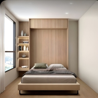 Lit mural multifonctionnel Murphy, lit pliant invisible avec armoire de rangement pour petite pièce, vente en gros d'usine