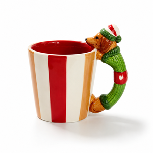 Tasse en porcelaine Teckel de Noë<span class=keywords><strong>l</strong></span> en gros 375 ml, isotherme, sans BPA, compatible micro-ondes, avec logo <span class=keywords><strong>personnalisé</strong></span> sur le dessous, cadeau de fêtes pour les amoureux des chiens - Product Image 5
