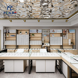 Tùy Chỉnh Kính Hiển Thị Showcase Truy Cập Tường Hiển Thị Đứng Hiện Đại Bằng Gỗ Khung Quang Học Cửa Hàng Thiết Kế Nội Thất - Product Image 4