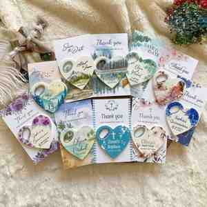 Cadeaux personnalisés pour la fête nuptiale avec logo personnalisé, cadeaux de mariage, aimant de réfrigérateur en forme de cœur, ouvre-bouteille magnétique - Product Image 1