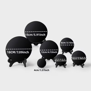Rodajas <span class=keywords><strong>de</strong></span> Cristal <span class=keywords><strong>de</strong></span> Obsidiana Negra Pulida al por Mayor, <span class=keywords><strong>Piedra</strong></span> Curativa Natural para Decoración del Hogar - Product Image 3