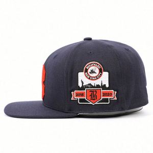 Casquette Snapback Hip Hop Homme Personnalisée OEM, Haute Qualité, 6 Panneaux Structurés, Logo Brodé 3D en Acrylique, Bleu Foncé - Product Image 3