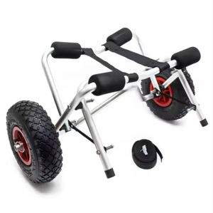 Carrito de Kayak de acero inoxidable, el más vendido, <span class=keywords><strong>precio</strong></span> de fábrica, portabicicletas plegable portátil ligero, soporte de carga de arrastre marino - Product Image 1
