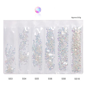 ZHI JIA Luxurious 3D 6 Sizes Mixed Flatback Nail Rhinestones AB Aurora Clear Topaz Gold <strong>Ruby</strong> Sapphire Purple Glass Diamonds - Product Image 6