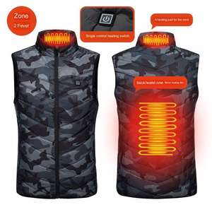 سترة رجالي كلاسيكية ساخنة بوليستر مبطنة 3 مستويات درجة حرارة الجسم ساخنة سترة ببطارية ساخنة - Product Image 4
