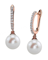 Nouvelle conception, ensemble de bijoux mignon en perles d'eau douce blanches rondes de qualité AAAA, pour femmes, en argent sterling 925